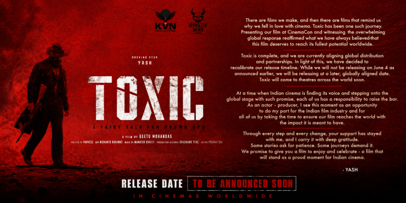 Toxic Release Postponed from June 4; New Date to Be Announced Soon
