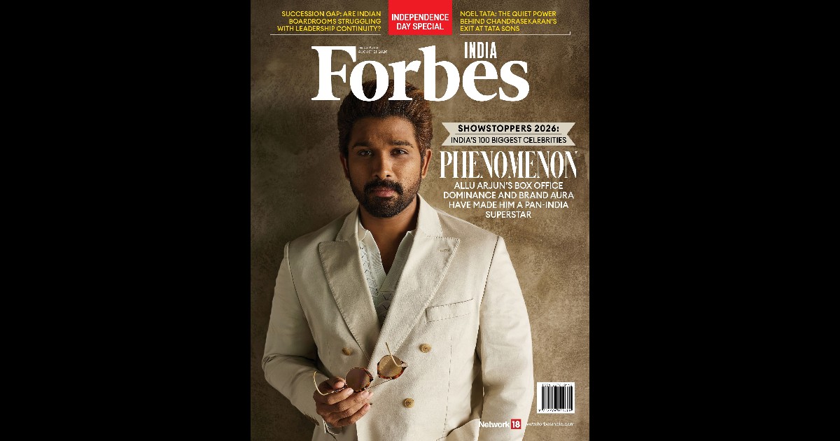 Allu Arjun  Graces The Cover of FORBES 