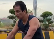 Sonu Sood Cycling Video