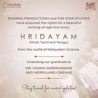 Hridayam Telugu Rights For Dharma Productions Fox Star Studios