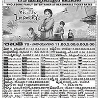 Mission Impossible Movie Latest Nizam Theaters List