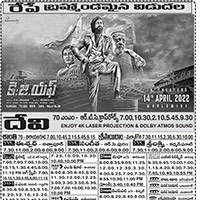 KGF 2 Movie Nizam Theaters List