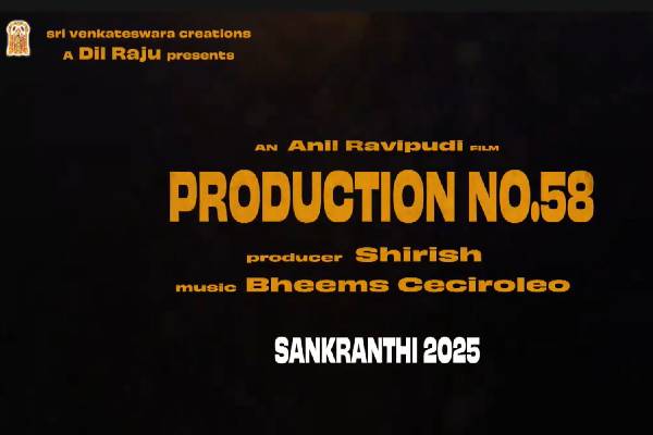 Sri Venkateswara Creations Production No 58 Movie Announced